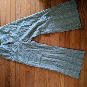 Wide leg high waist wool pants